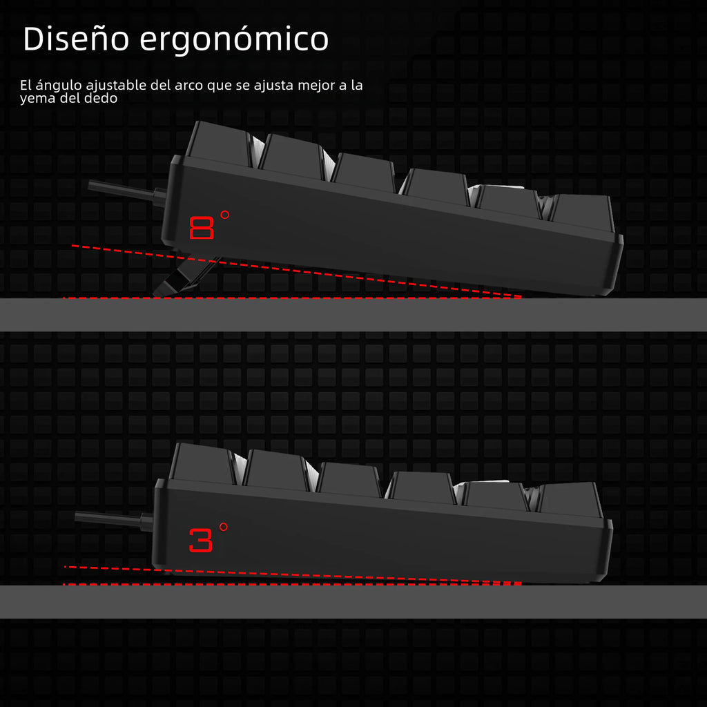 Wired RGB Gaming Keyboard - Compact 84 Keys Design